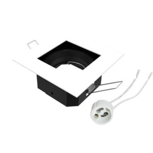Spot De Embutir Cuadrado Para Dicroica Led Gu10 - COLOR BLANCO