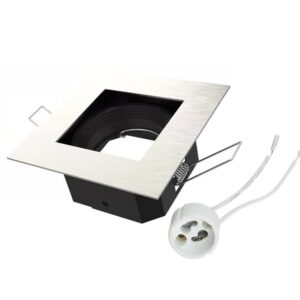 Spot De Embutir Cuadrado Para Dicroica Led Gu10 - COLOR PLATIL